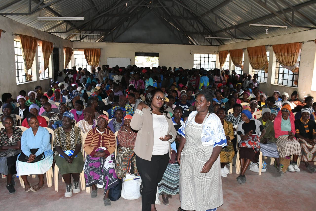 CEC Josephine Atieno at the widows meeting