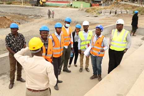 Municipal officials on site