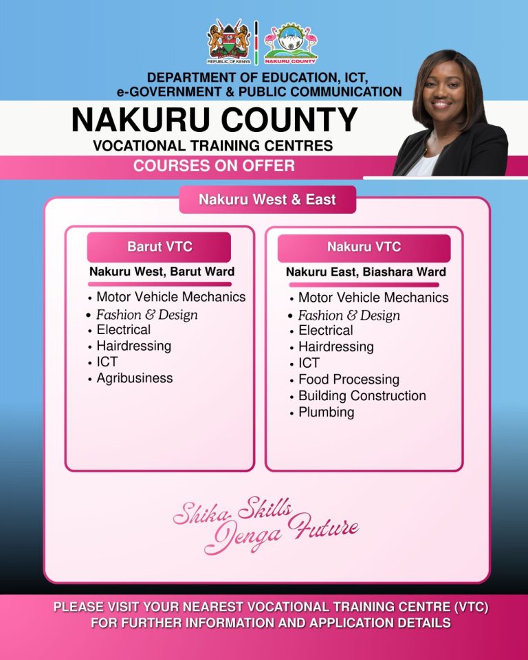 Nakuru west and east vtc