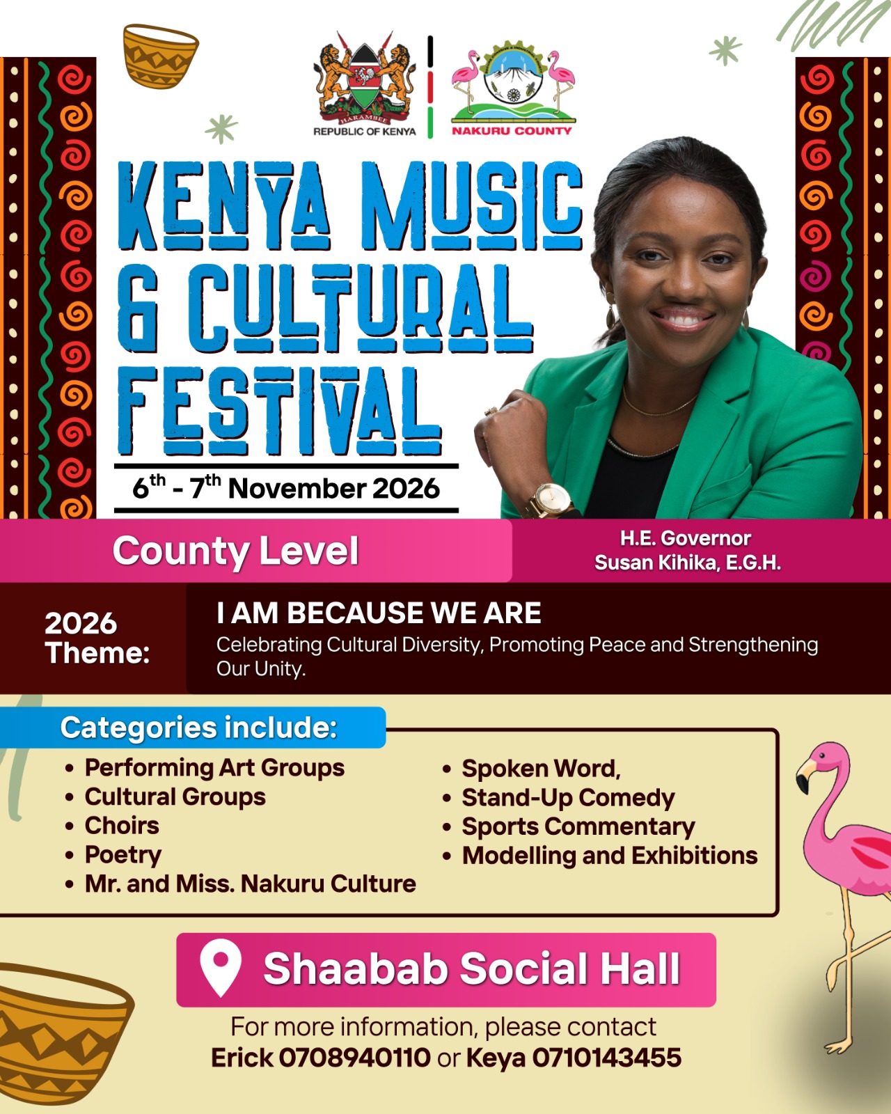 Kenya Music & Cultural Festival Shaabab Social Hall